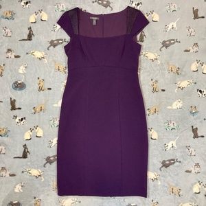 muse Mini Dress Women's 8 Plum Purple BodyCon Lined Cocktail Wedding Formal EUC